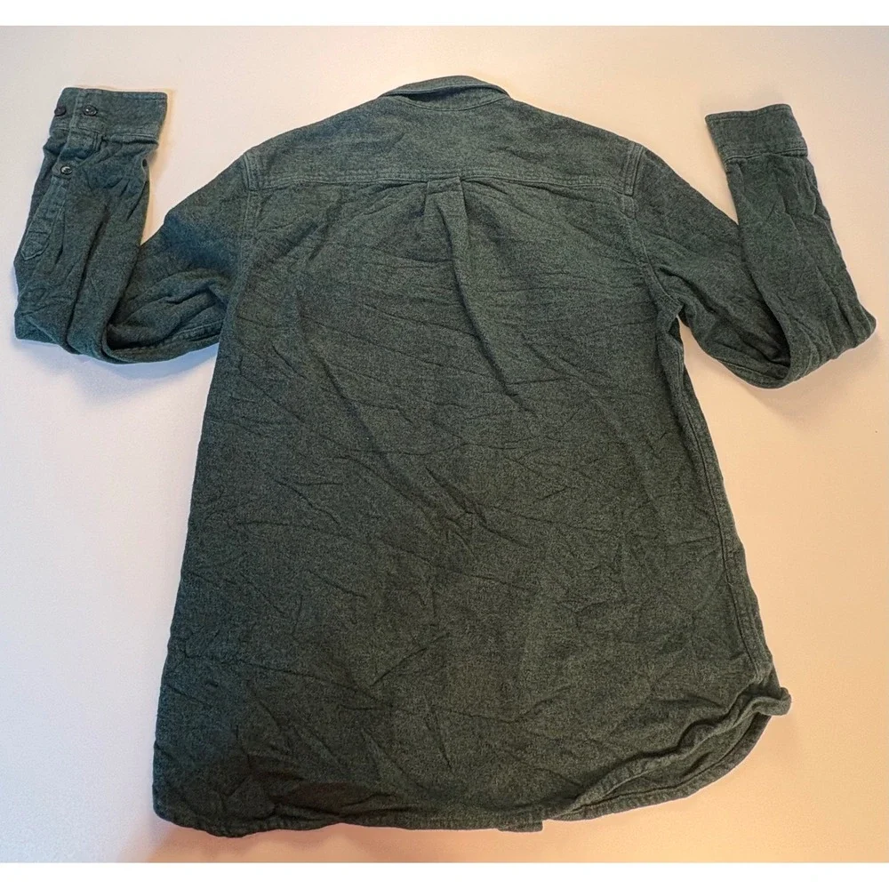 The North Face Mens Flannel‎ Shirt Button Up Long Sleeve Green Small